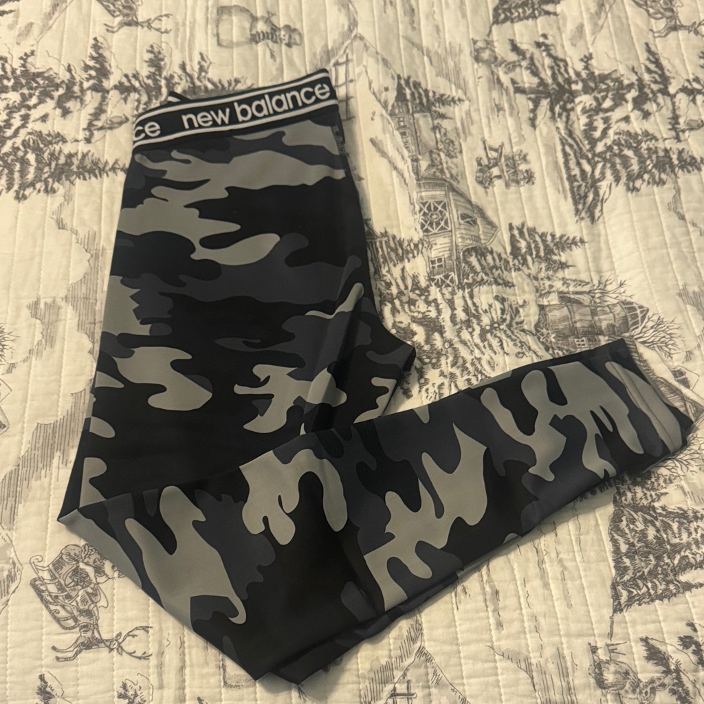 New Balance Kids Leggings - Black And Gray Camo